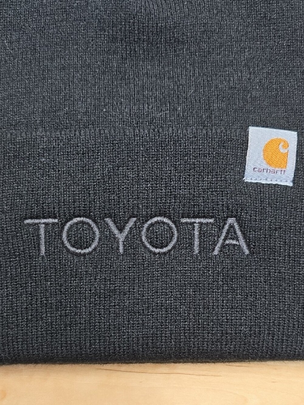 Carhartt Black Knit Beanie with Toyota Embroidery - Picture 2 of 7